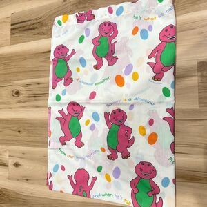 Barney Vintage 90’s Y2K Flat Twin Sheet